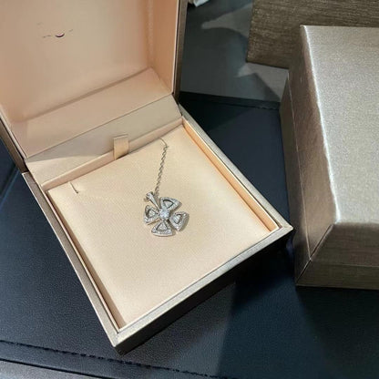 BVLGARI Fiorever Necklace Fiorever 18 k rose gold necklace an open jewelry box on a dark surface
