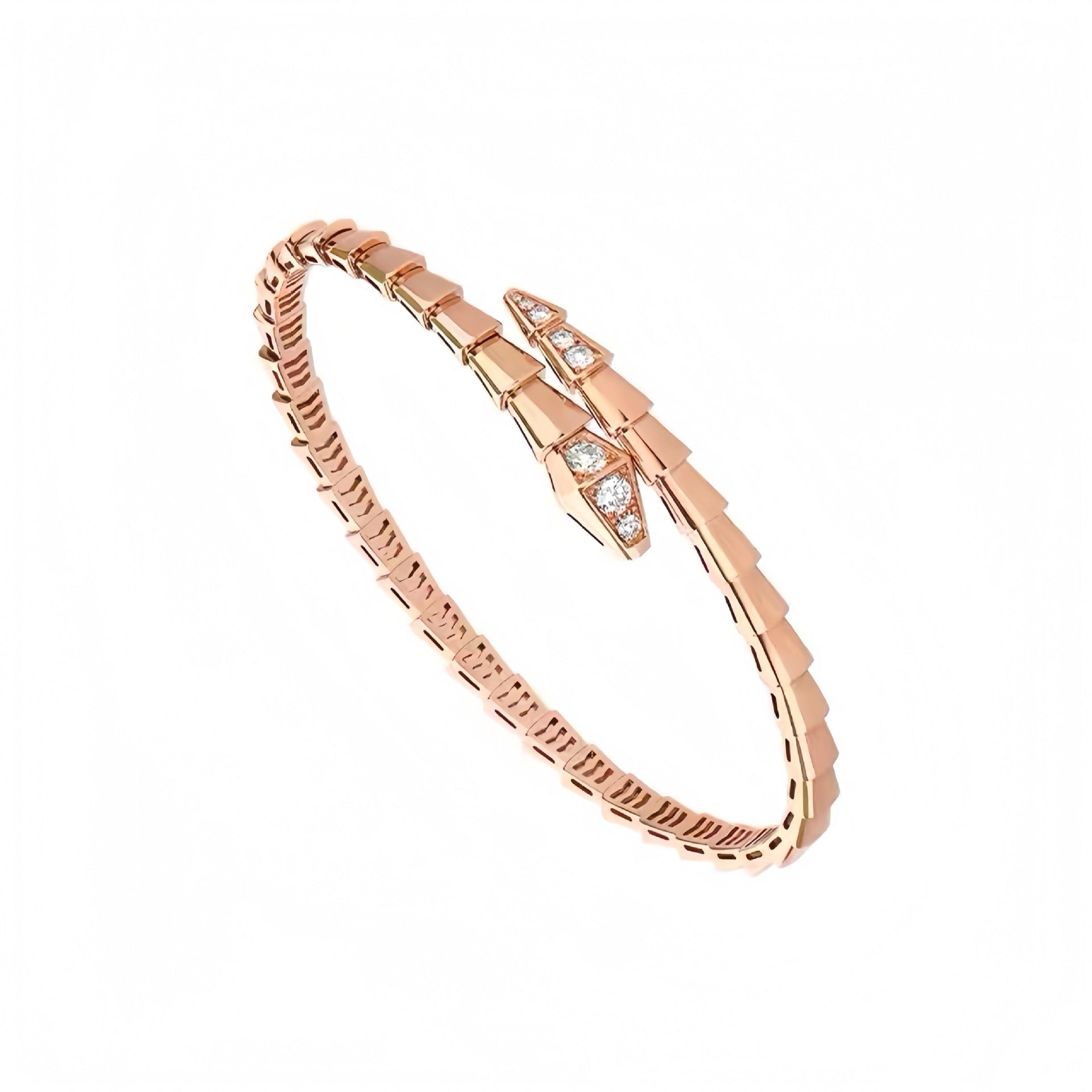 BVLGARI Serpenti Viper Bracelet  half diamond
