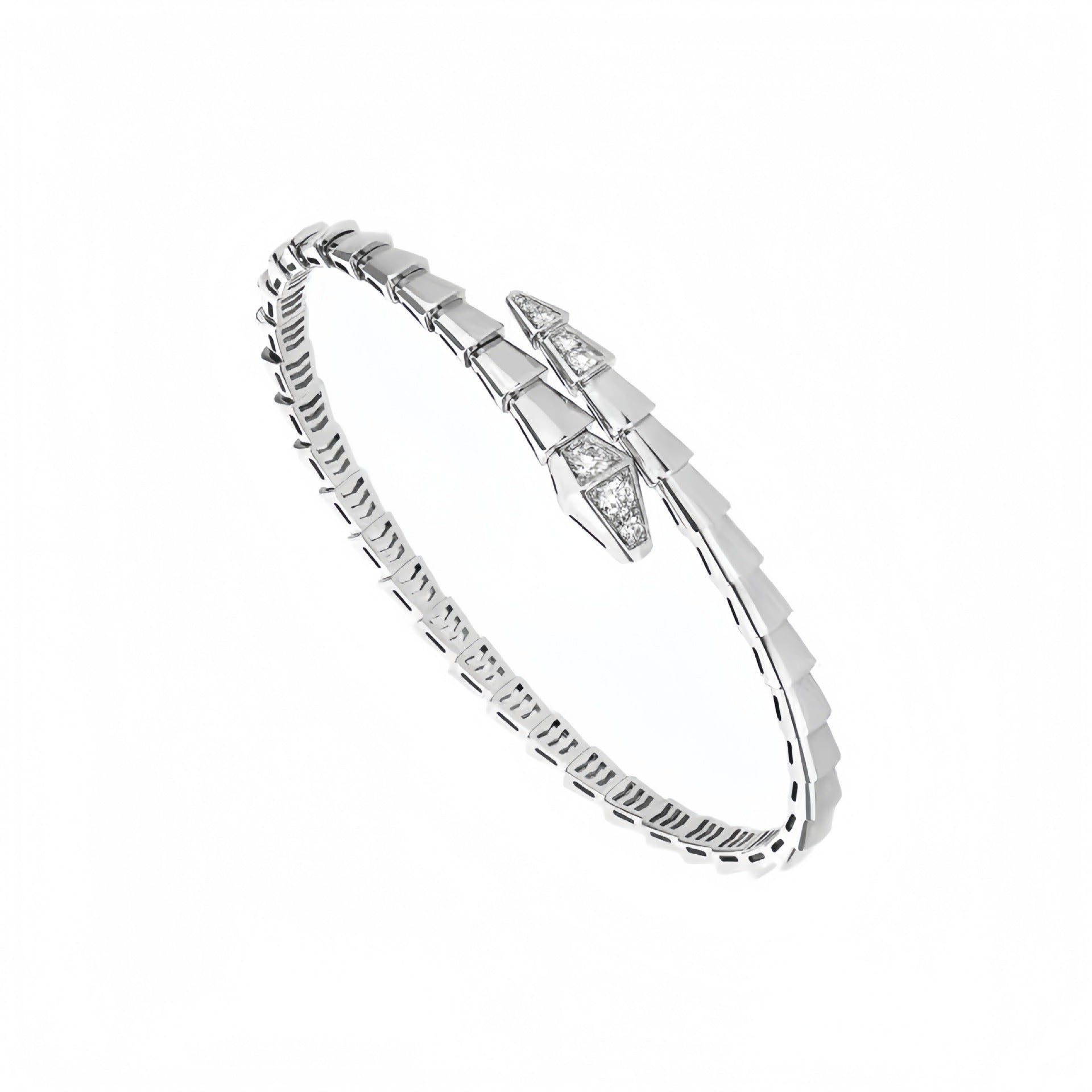 BVLGARI Serpenti Viper Bracelet  half diamond