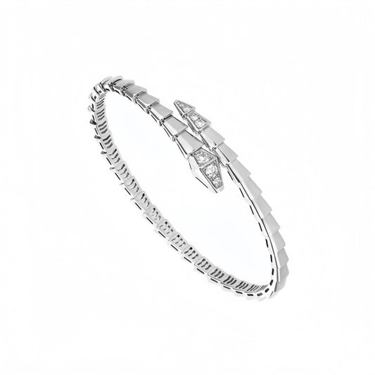 BVLGARI Serpenti Viper Bracelet  half diamond