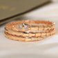 BVLGARI Serpenti Viper Double bracelet  half diamond