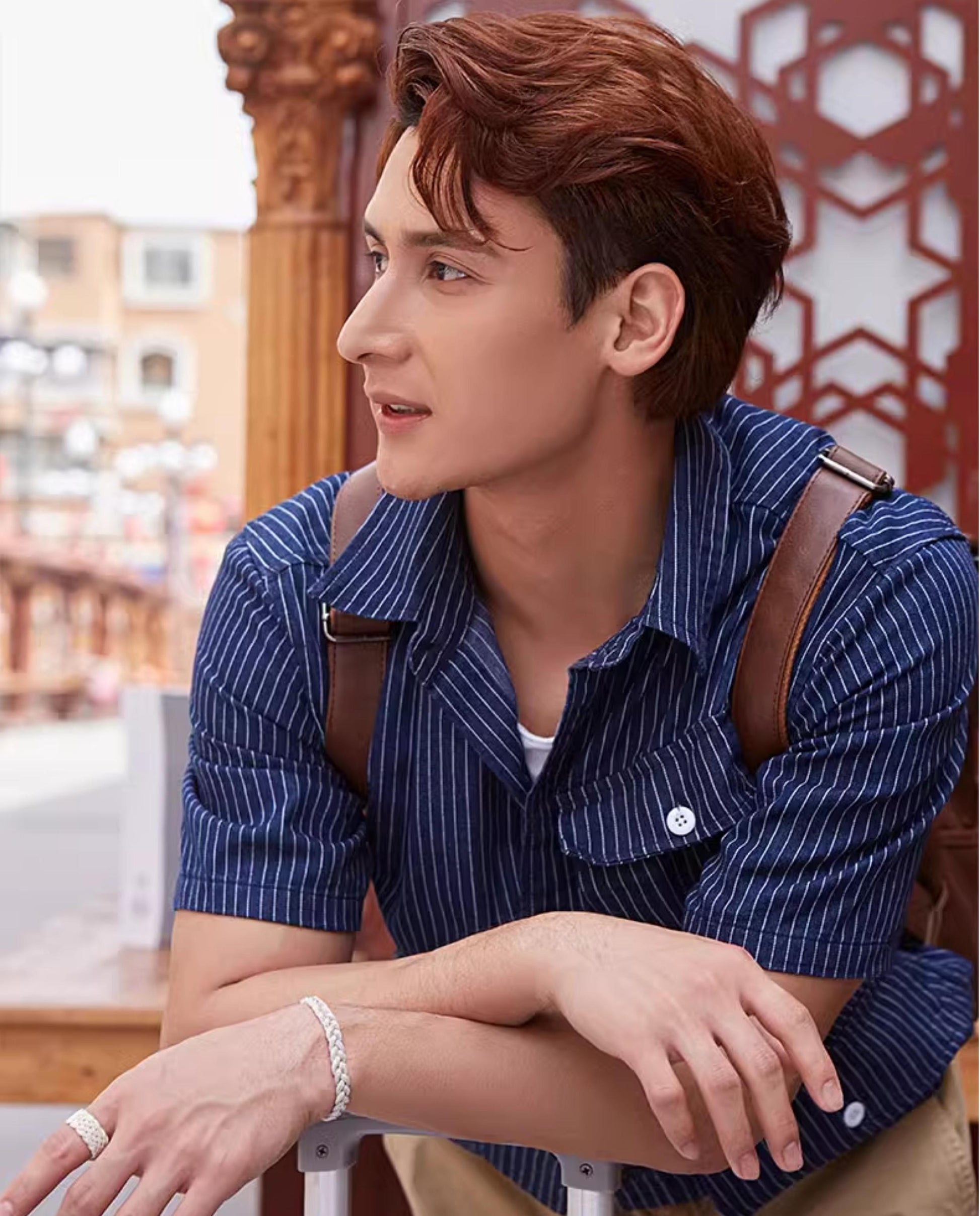 “Men wearing Turkish braided sterling silver bracelet”