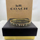 COACHR Signature Enamel Pink Hinged Bangle Bracelet