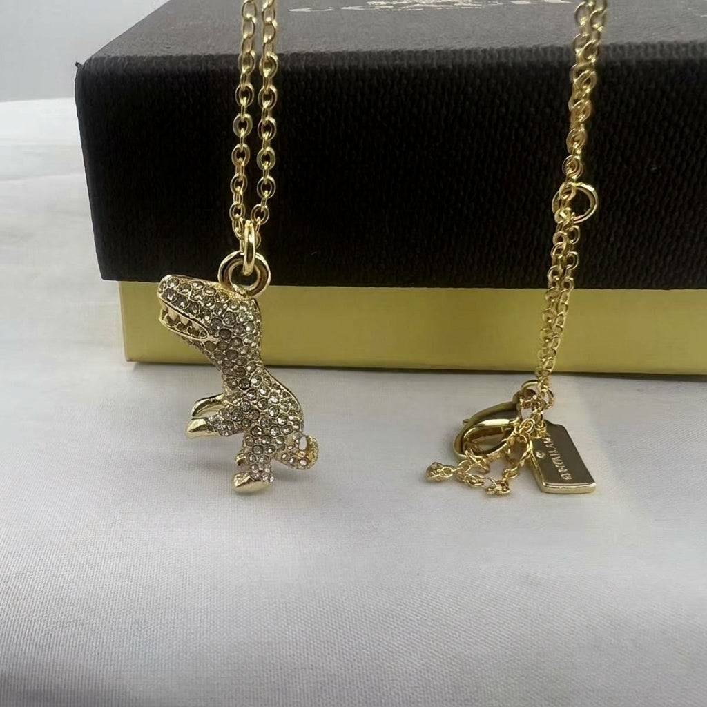 COACH Rexy Pave Pendant Necklace
