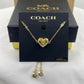 COACH Signature Pave Quilted Heart Slider Bracelet
