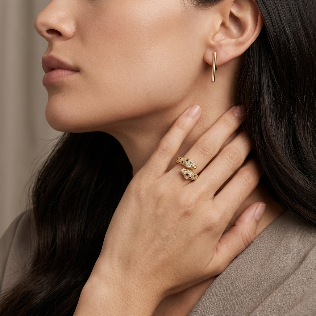 Cartier Panthère de Cartier ring, semi-paved