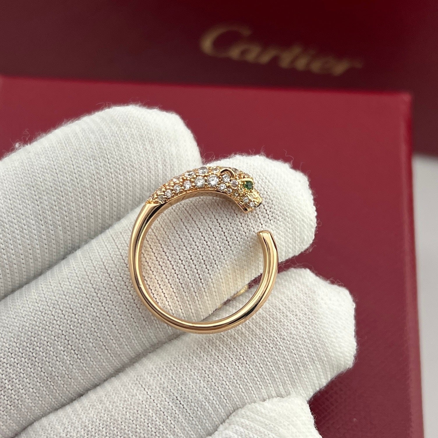 Cartier Panthère de  ring Narrow model、half-paved