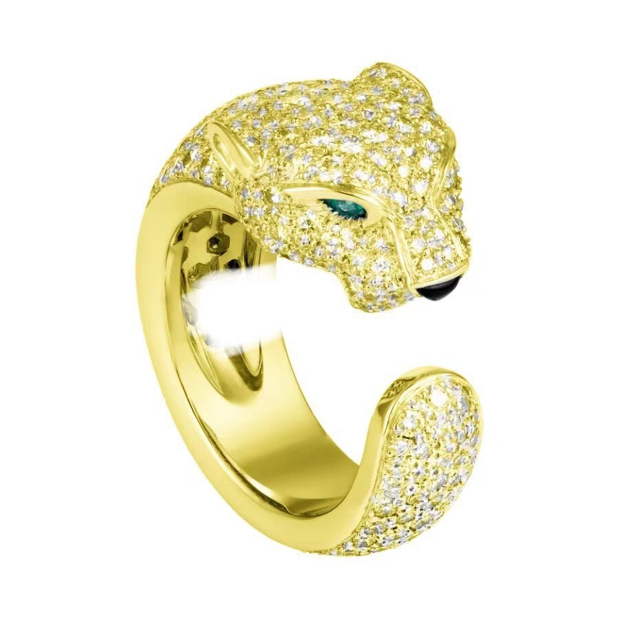Cartier Panthère de  ring medium model、paved