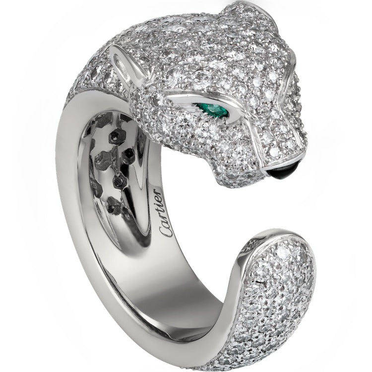 Cartier Panthère de  ring medium model、paved