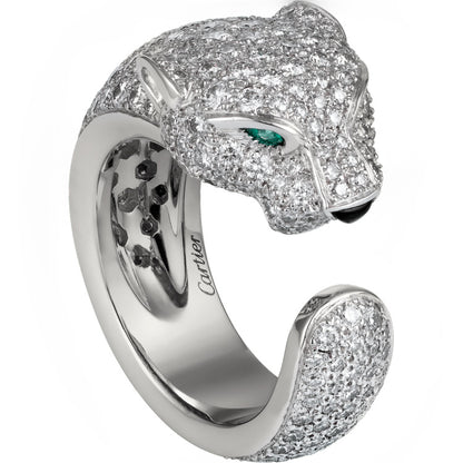 Cartier Panthère de  ring medium model、paved