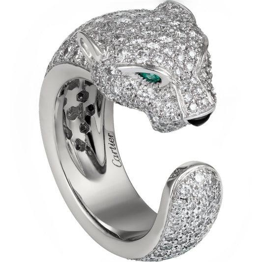 Cartier Panthère de  ring medium model、paved