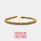 Bracelet with Christmas-themed design on a white background
