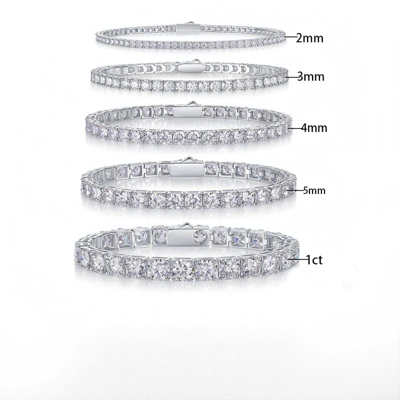 Classic Moissanite Tennis Bracelet – 18K Yellow Gold