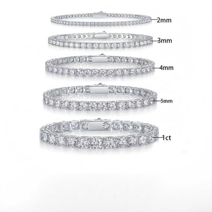 Classic Moissanite Tennis Bracelet – 18K Yellow Gold