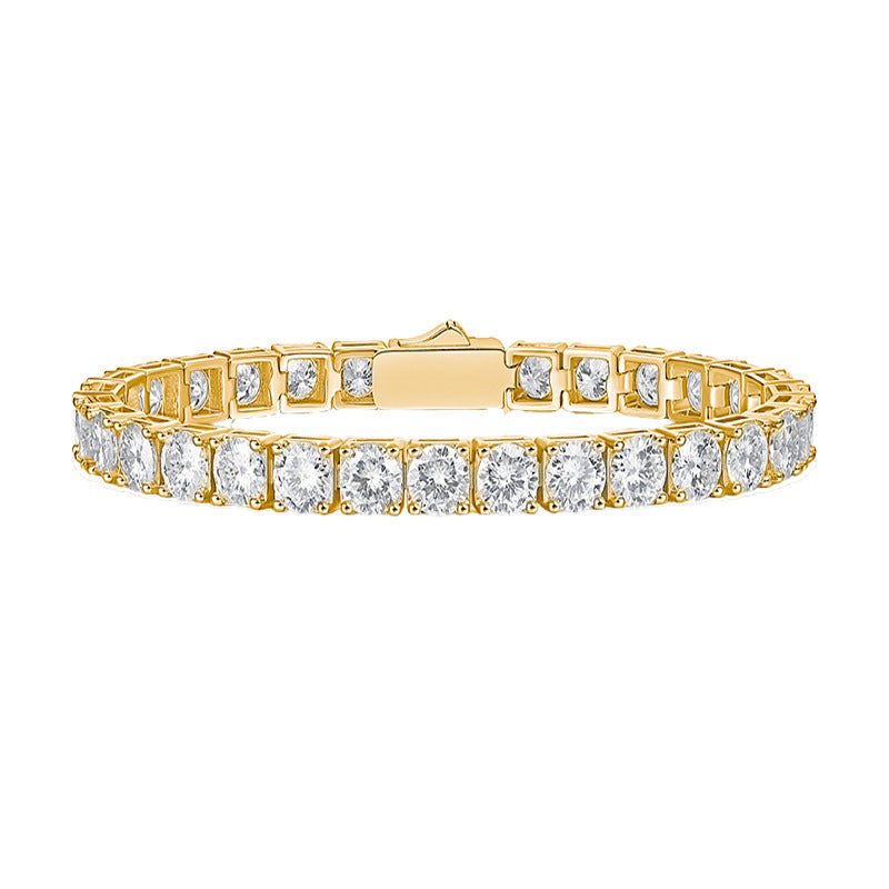 Classic Moissanite Tennis Bracelet – 18K Yellow Gold