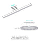 Classic Moissanite Tennis Bracelet – 18K Yellow GoldBracelet with measurements and material details on a white background