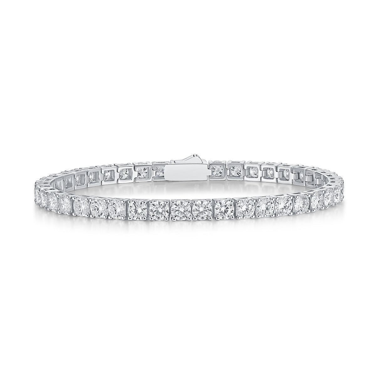 Classic Moissanite Tennis Bracelet – 18K Yellow Gold