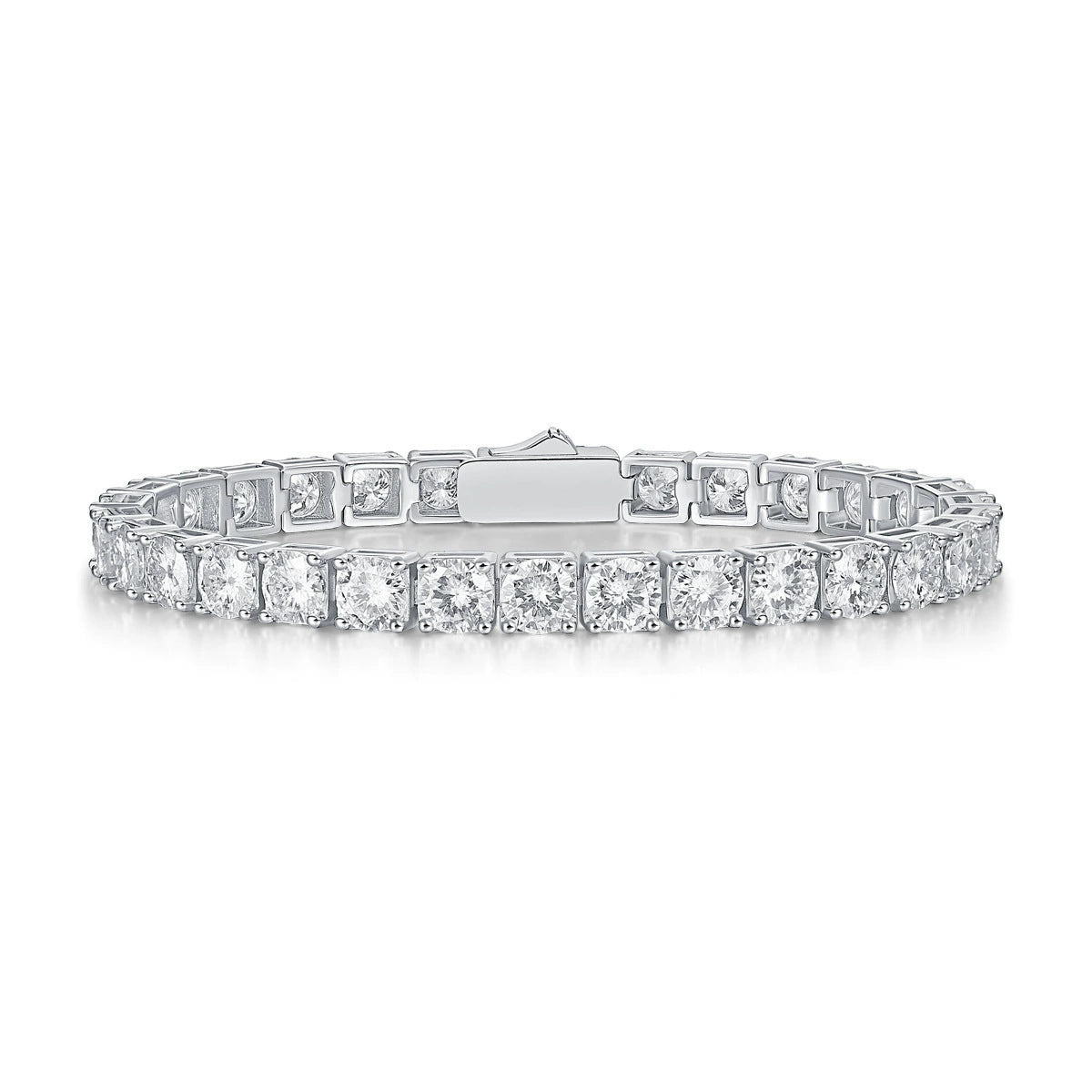Classic Moissanite Tennis Bracelet – 18K Yellow Gold