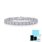 Men's classic moissanite tennis bracelet by ZERRA featuring sparkling gemstones on a sleek silver bracelet.