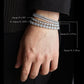 Bracelet worn as timeless statement. Alt: “Timeless Elegance: Classic Moissanite Bracelet.”