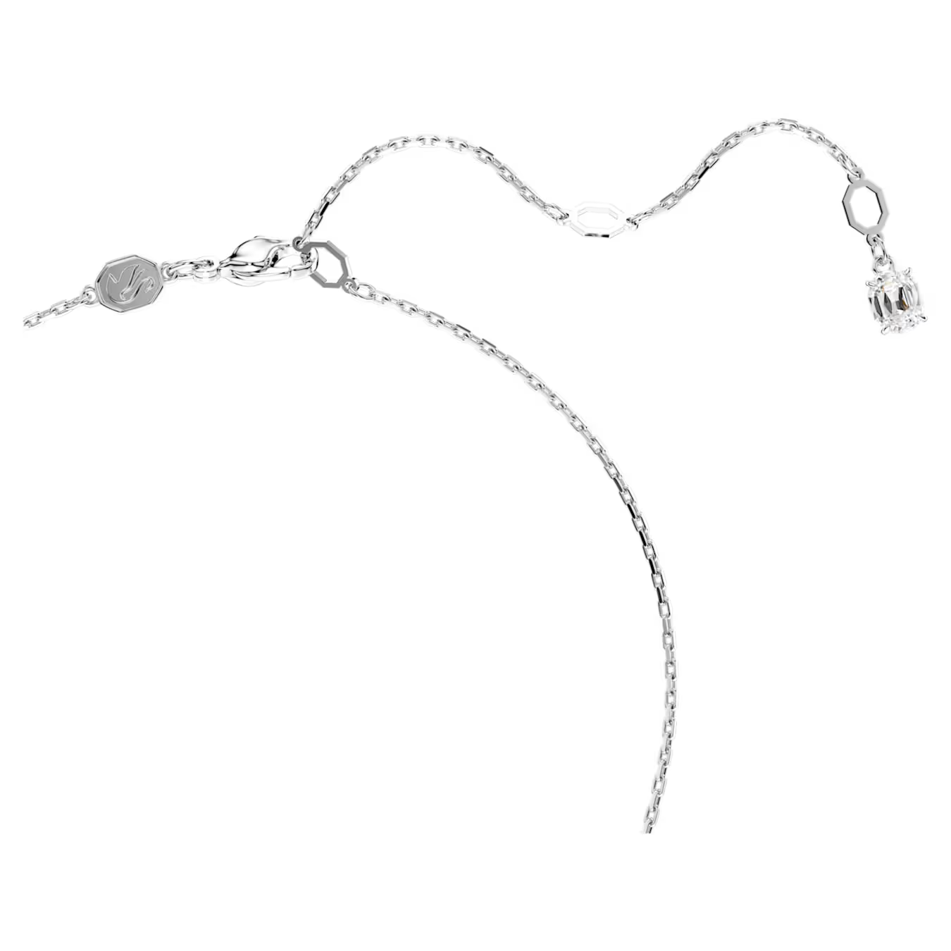 Dragon & Phoenix pendant Dragon’s claw,Rhodium platedSilver bracelet on a white background