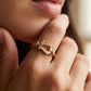 FORCE 10 RING Small model 18K yellow gold and diamonds
