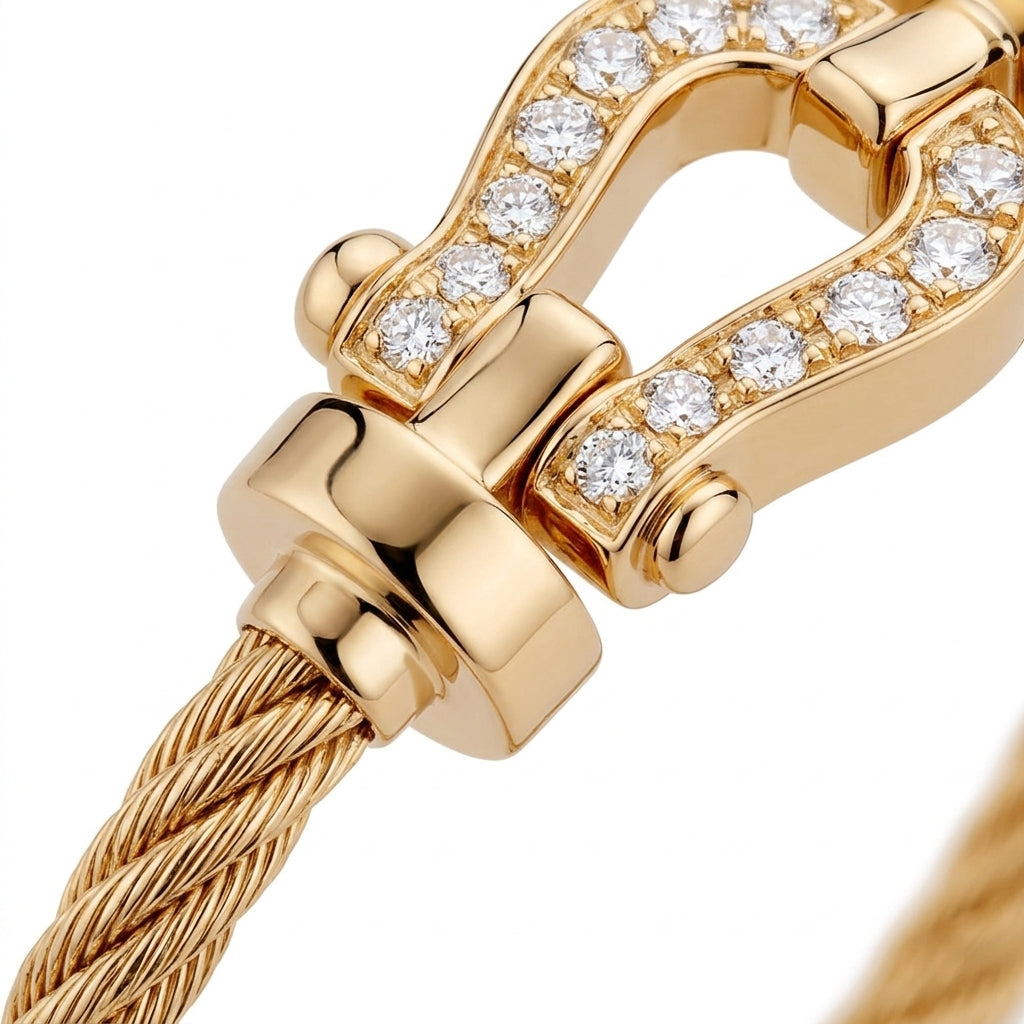 FORCE 10 RING Small model 18K yellow gold and diamonds