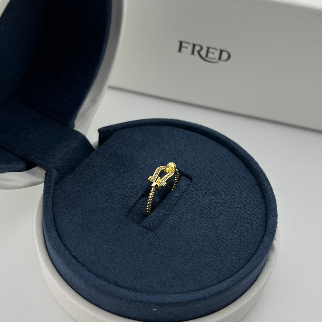 FORCE 10 RING Small model 18K yellow gold and diamonds