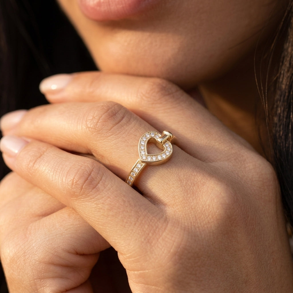 FRED Pretty Woman ring Mini model in 18k pink gold and diamonds