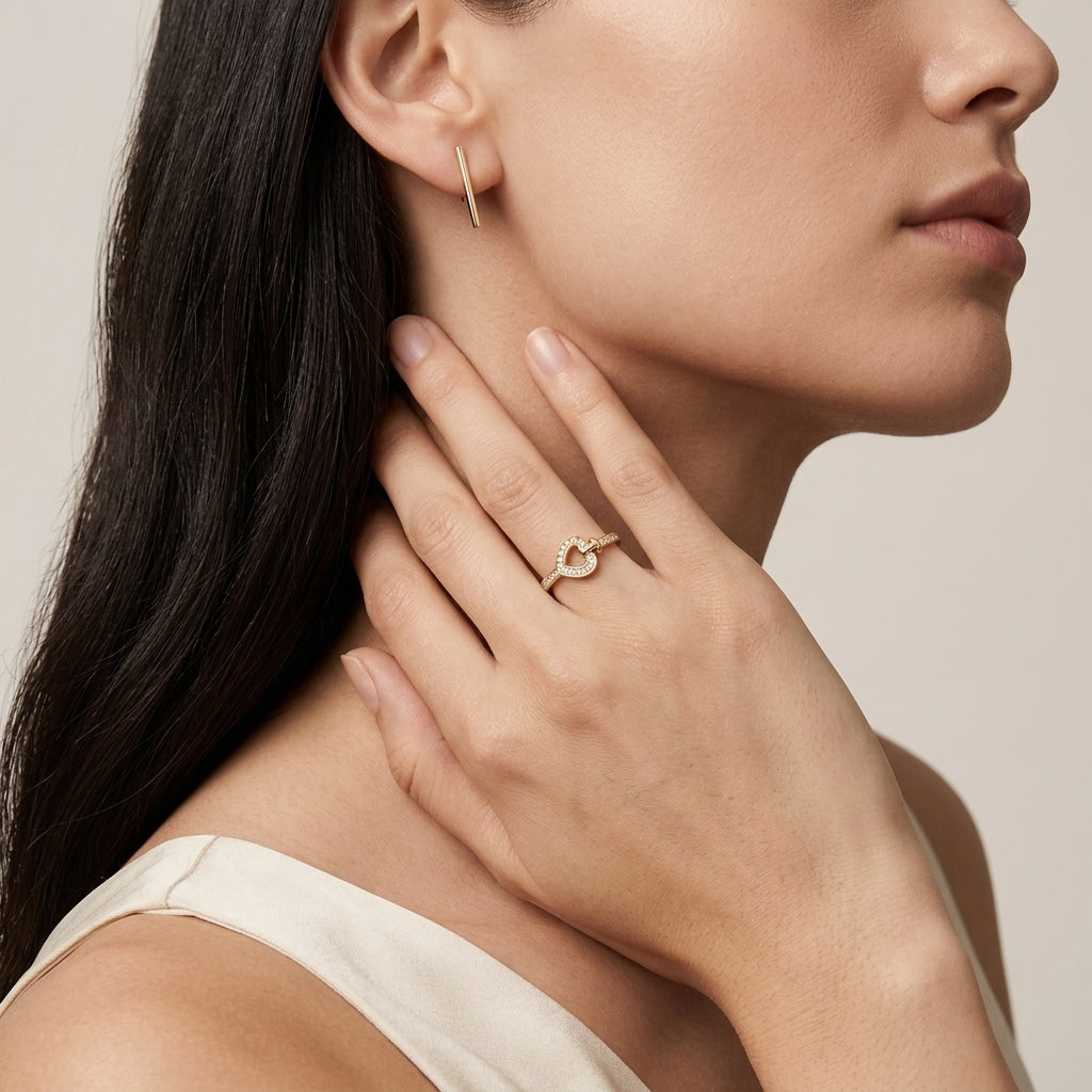 FRED Pretty Woman ring Mini model in 18k pink gold and diamonds