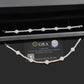 A diamond necklace and matching bracelet displayed on a black jewelry box, with a GRA certification card in the center. The jewelry is set in silver-toned metal with clear gemstones, and the background is a black velvet presentation box.