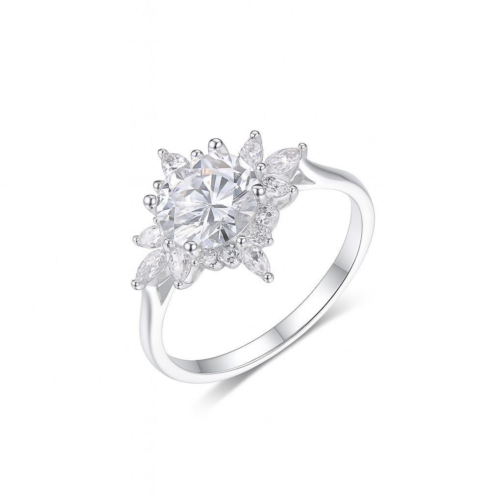 Flower Shape Moissanite Engagement Rings – Bloom Collection.”