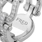 Force 10 ring 18K white gold diamond paved