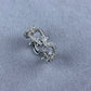 Force 10 ring 18K white gold diamond paved