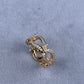 Force 10 ring 18K white gold diamond paved