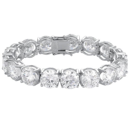 High-definition shot of the bracelet laid flat and fully extended on pure white background.