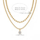 High-definition shot of both necklaces laid flat together on pure white background, arranged to show the layered effect.