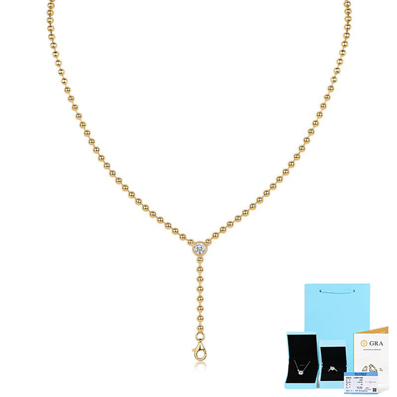 High-definition shot of the necklace laid flat on pure white.