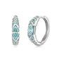 High-definition shot of the pair of earrings laid flat on pure white background, arranged symmetrically.