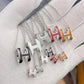 High-End “H” Enamel Pendant Necklace 