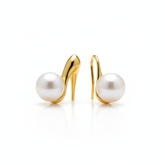9mm Freshwater Pearl Silver Earrings