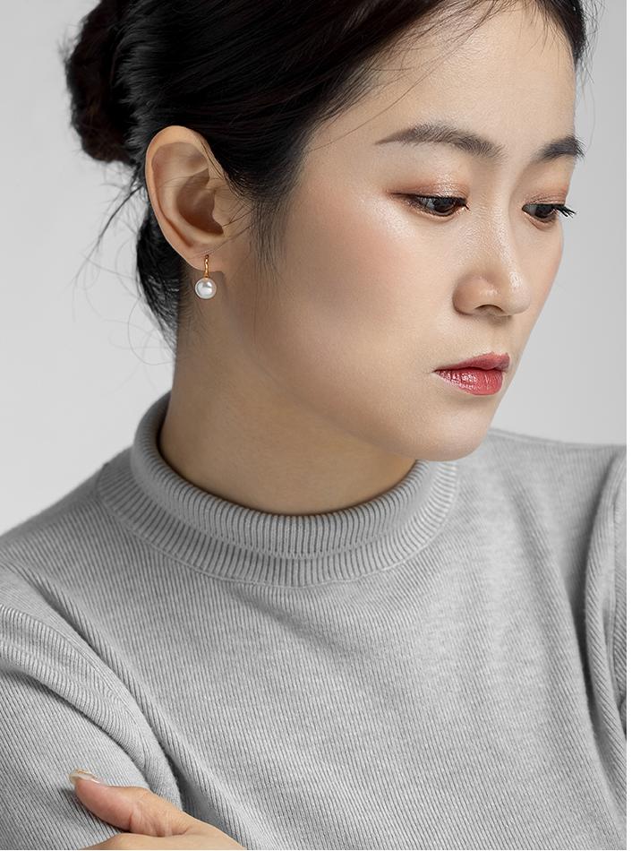 High Heel Pearl Stud Earrings for Women