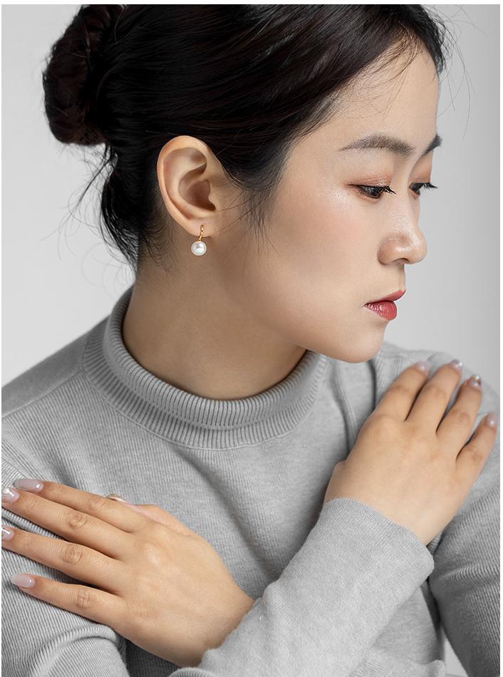 High Heel Pearl Stud Earrings for Women