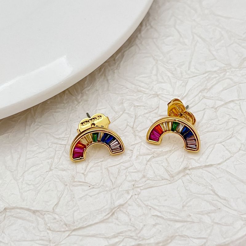  Vibrant shot of the necklace on a clean, white or light grey background, making the rainbow colors pop.