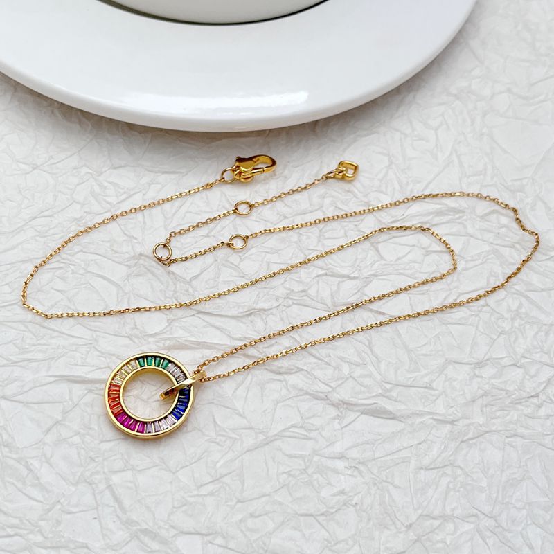 Kate Spade Color Diamond Ring Necklace | Rainbow Crystal Circle