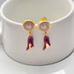  Earrings displayed side by side on a soft blush or cream background, showcasing the red heel and antique clock charms. Alt: “Kate Spade Red Heels and Clock Earrings – Whimsical Mismatched Jewelry Gift for Her.”

