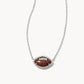 Necklace with a football-shaped pendant on a white background