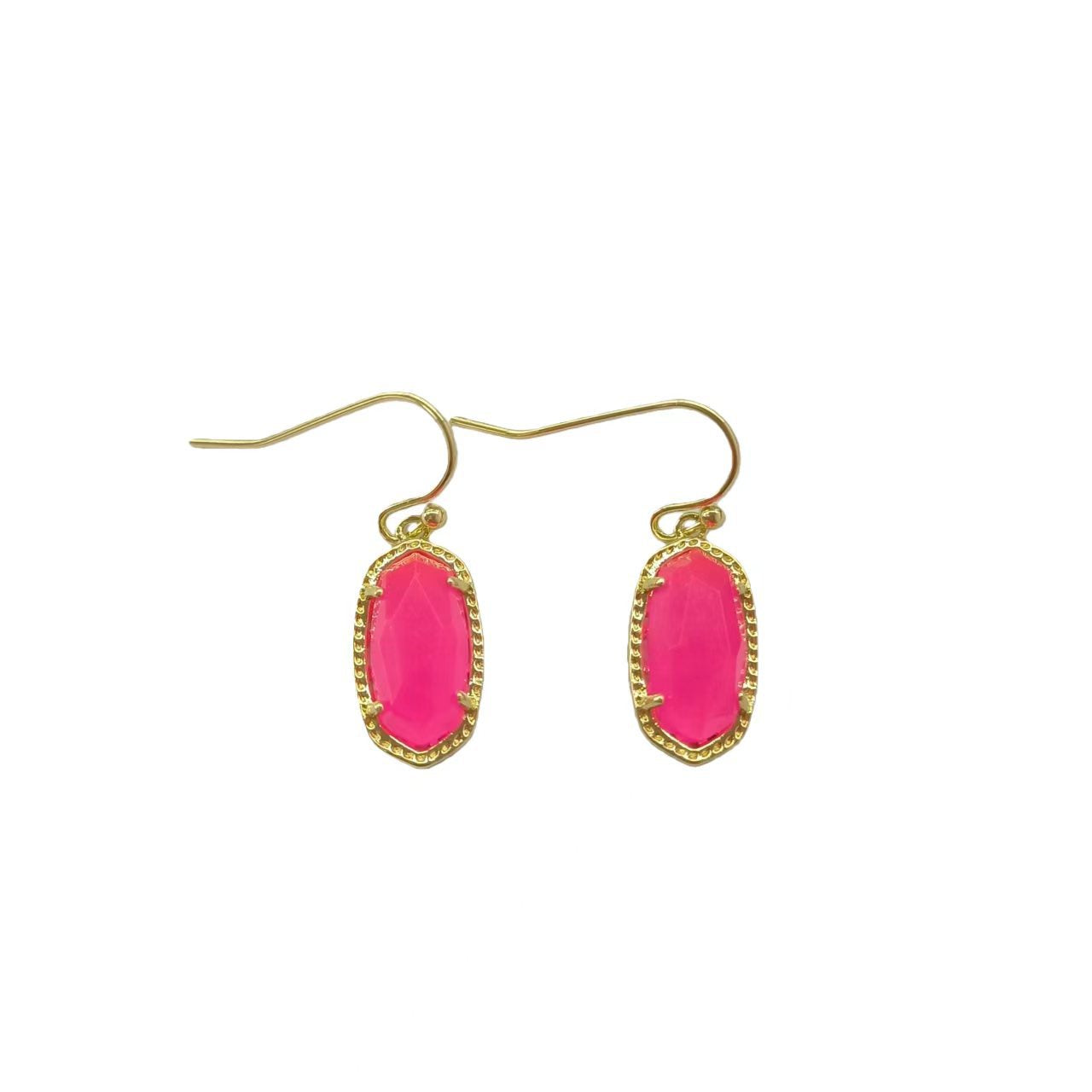  A woman with a calm, serene demeanor, wearing the earrings with a simple blouse or dress, capturing the gentle, feminine energy.