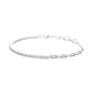 Silver bracelet on a white background