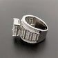 Grid showing multiple ring styles on dark background. Alt: “Men's Moissanite Ring Collection – Gold Hip-Hop.”